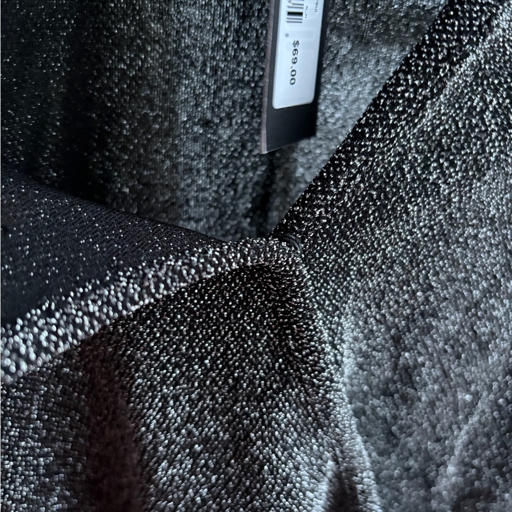 🆕✨ Steve Madden Metallic Silver Wrap Bodysuit Top Long Sleeve Party Size L Chic - Picture 9 of 15
